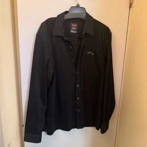 Wrangler Men’s Black Lightweight Button-Up Shirt Jacket